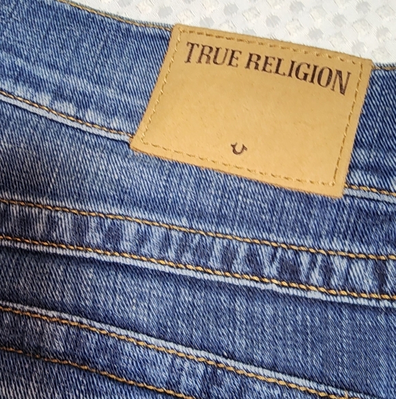 TRUE RELIGION EUC WOMEN'S SIZE 31 X 30 BILLY BLUE DENIM JEANS - Picture 9 of 11